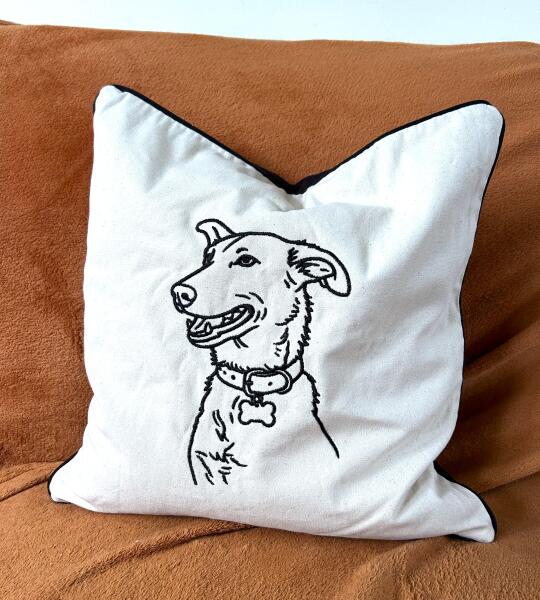 Fairtrade Canvas Kussensloop 40x40 met Borduring op Maat